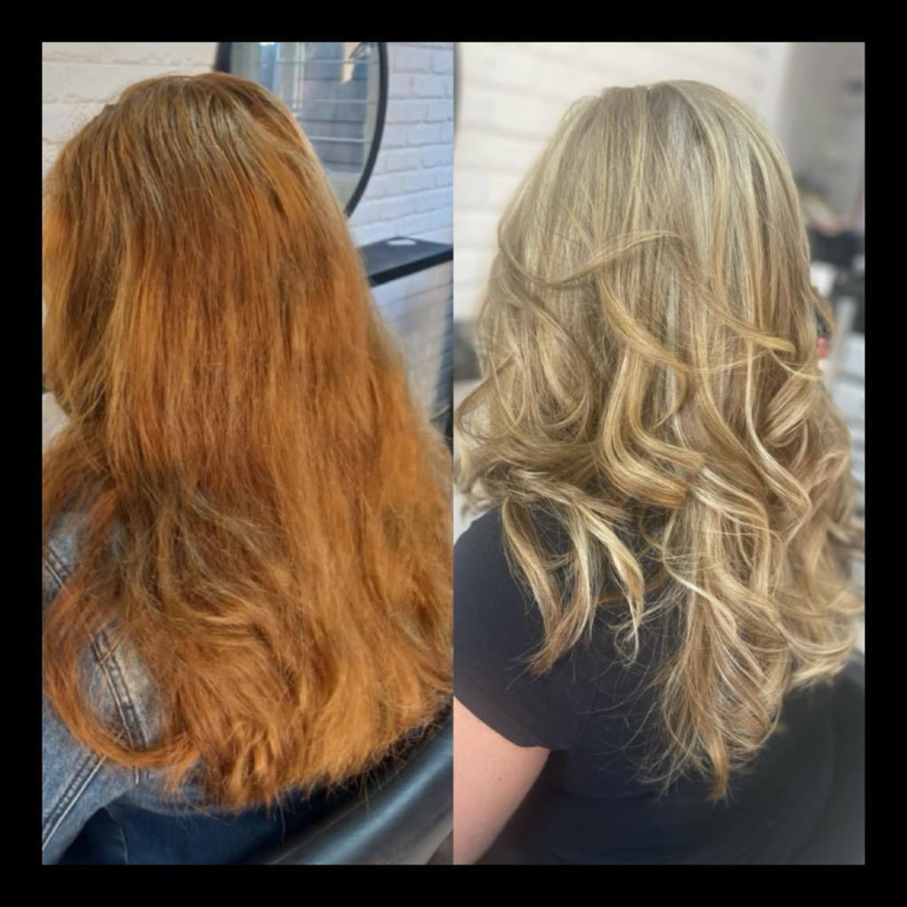 Hair colour transformation at Bliss Beauty Studio