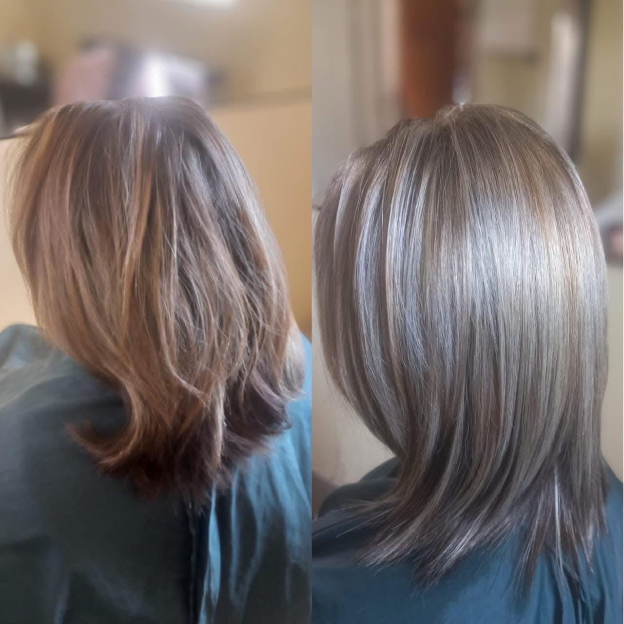 Hair colour transformation at Bliss Beauty Studio