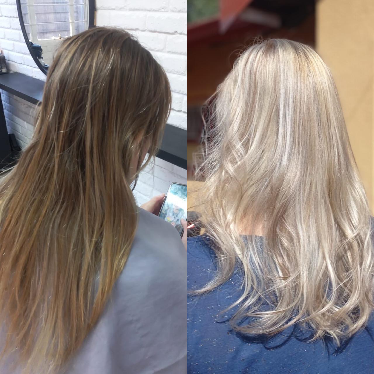 Hair colour transformation at Bliss Beauty Studio